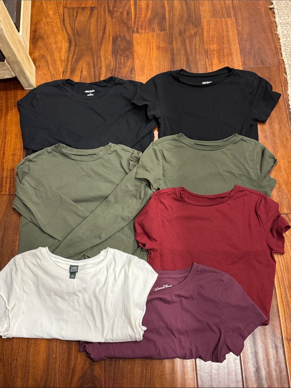 Wild Fable T-Shirt Pack - Black, Olive, Maroon, White, Plum